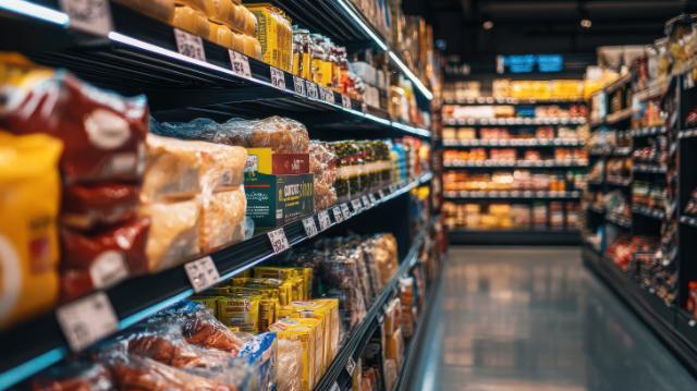 A busy high street scene.